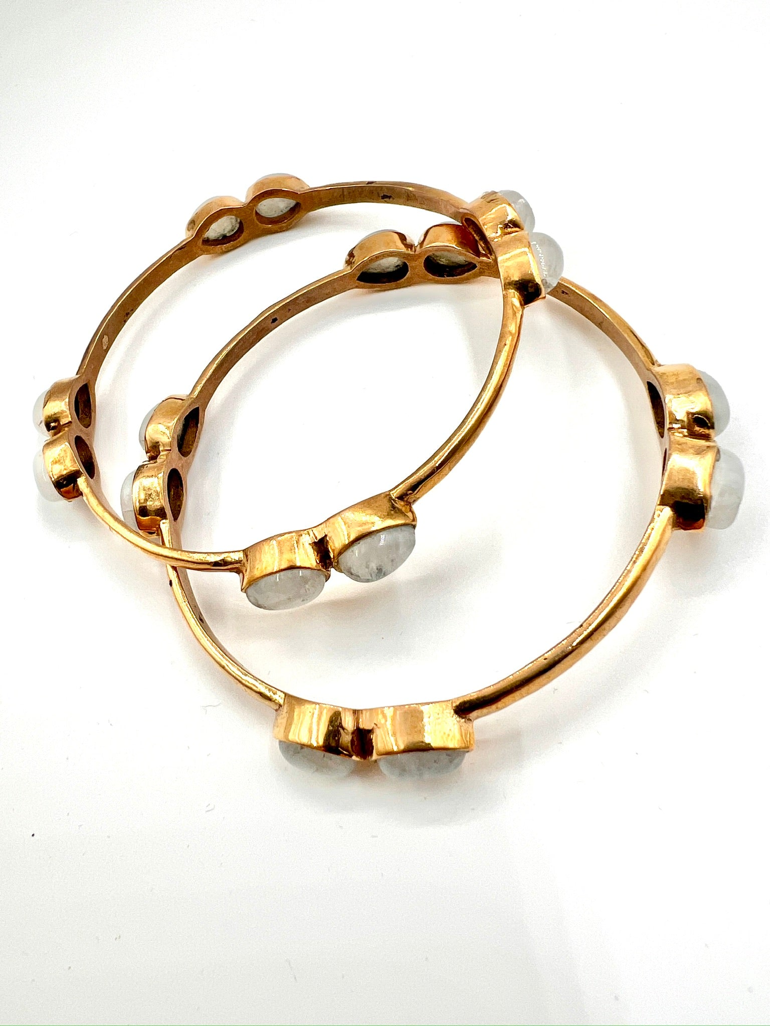 Double Moon ray Bangle - Moonstone | libertine the label