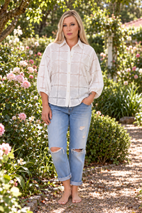 Lark Blouse | Coconut embroidery