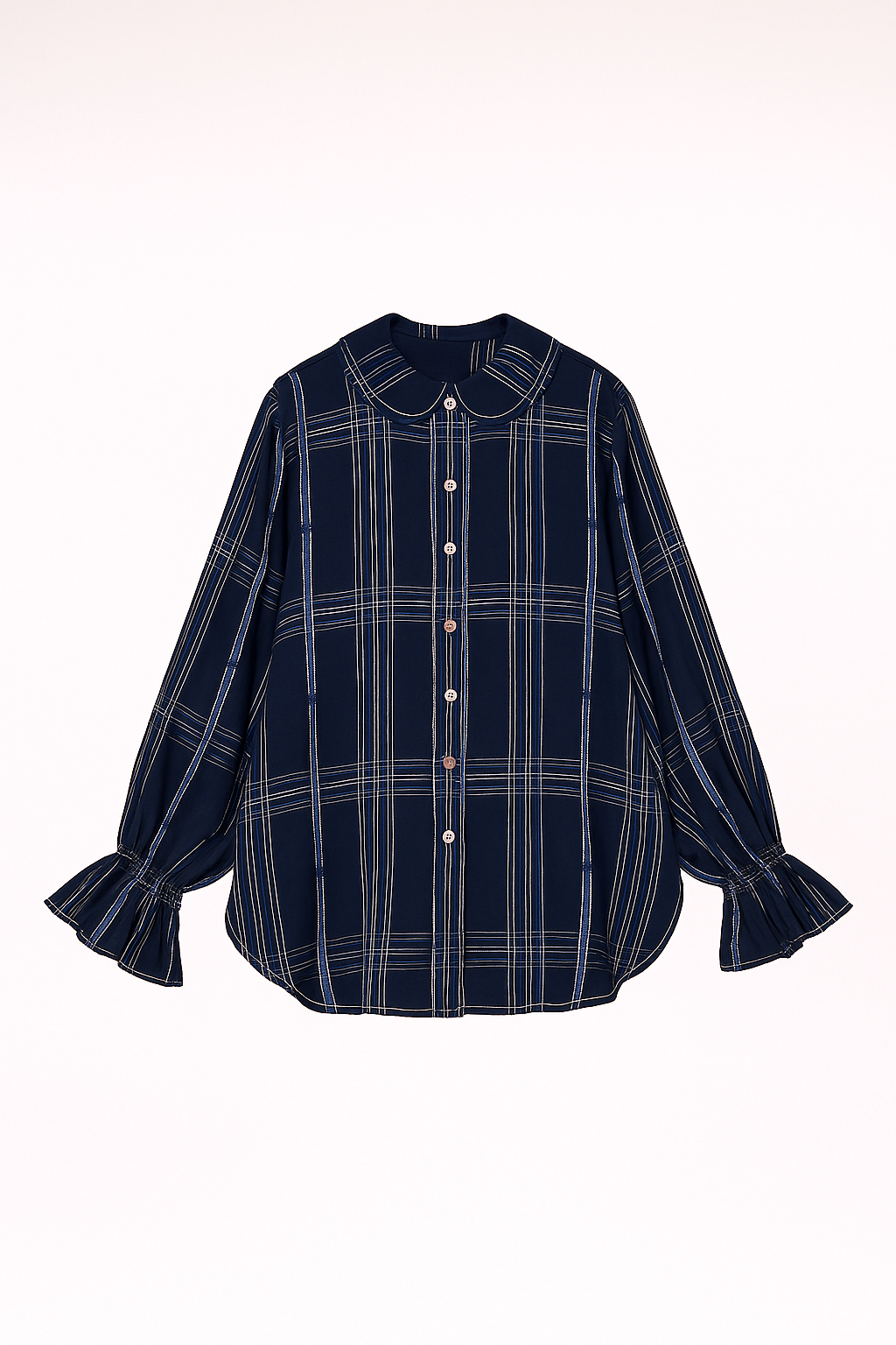 Dutton Blouse - Midnight Cotton Plaid – Libertine The Label