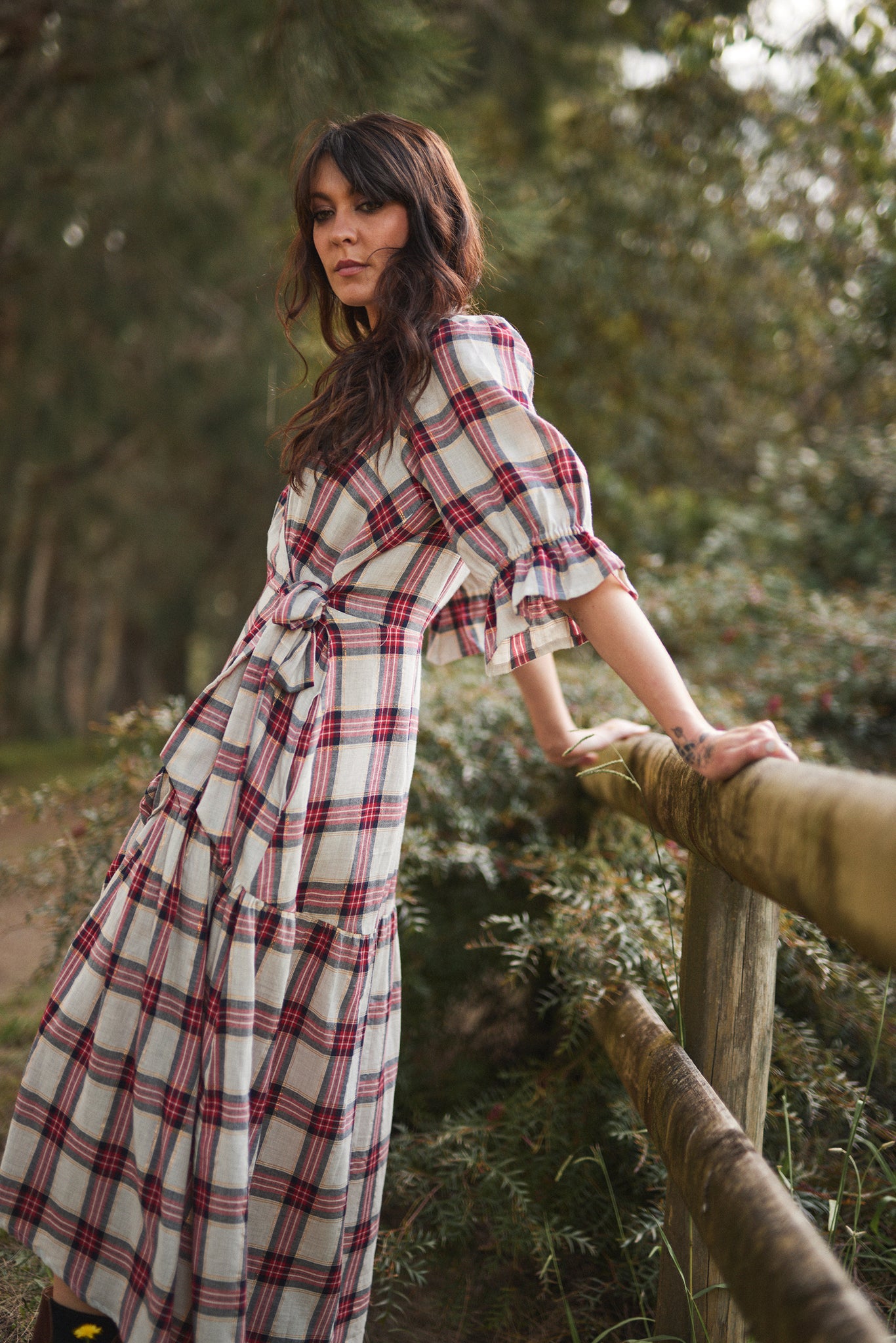 Wyatt Dress - Strawberry Plaid