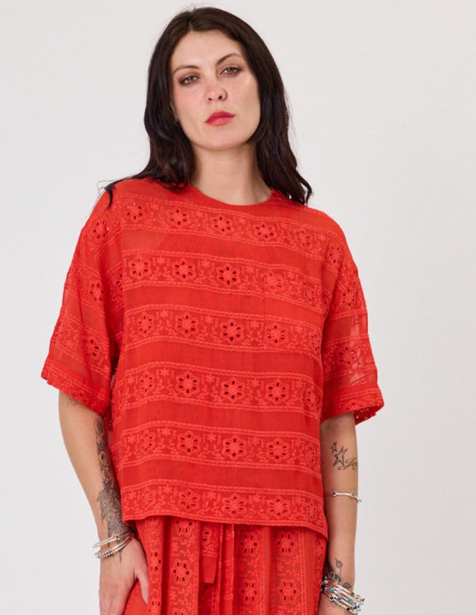 Kindred Blouse | Strawberry embroidery