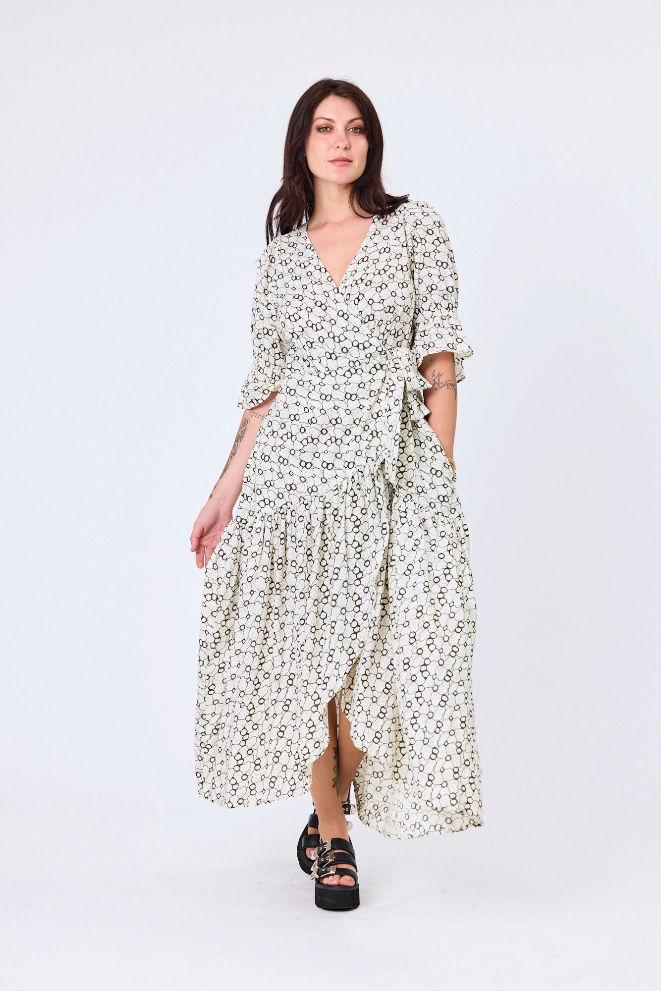 Wyatt Dress | White Lace Bloom
