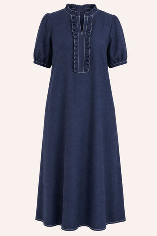Belle Dress in Indigo linen — Libertine The Label