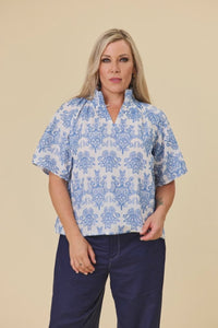 Video of the Dylan Blouse | Cornflower embroidery | Libertine The Label