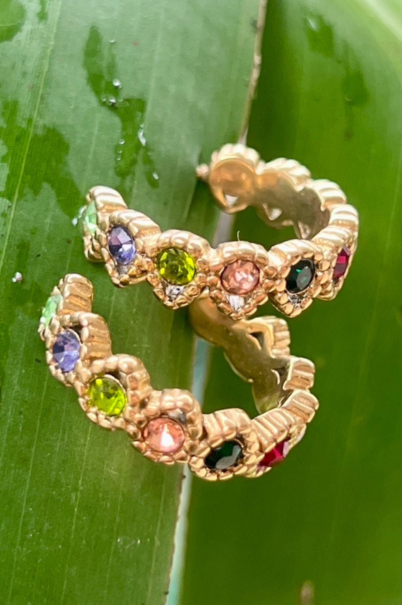 Rainbow Bloom Hoops
