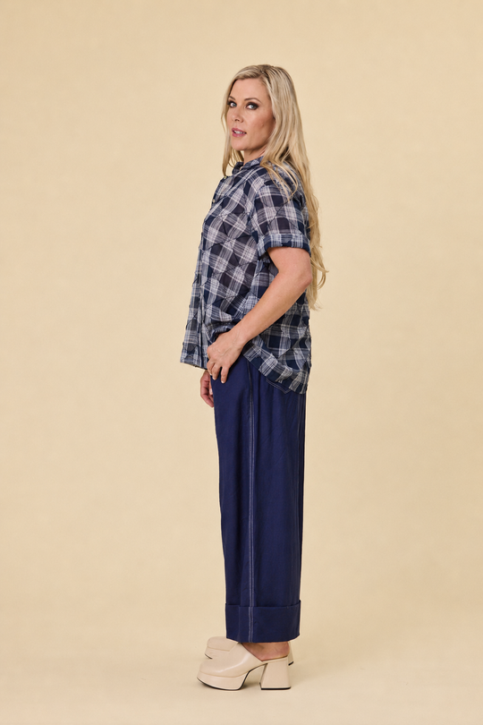 Florence Blouse Indigo + Sahara Indigo pants